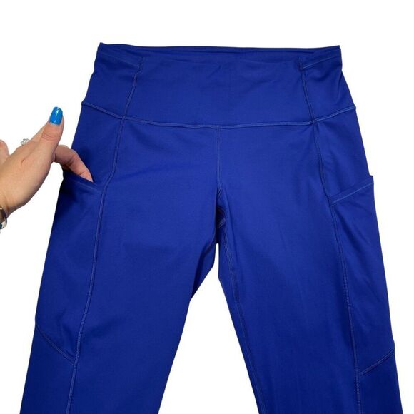 Lululemon Fast And Free 7/8 Tight II Non-Reflective 25" Jet Stream Blue Size 8 - Picture 3 of 7